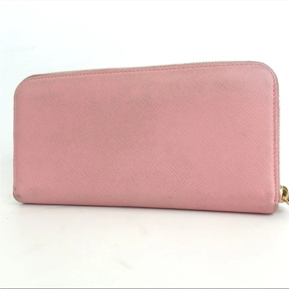 Authentic PRADA Ribbon Pink Leather Wallet - Picture 9 of 12
